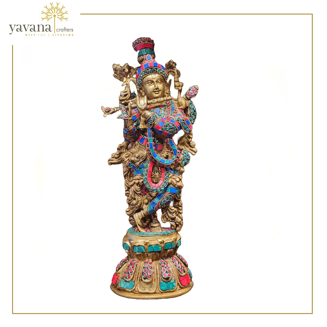 Lord Krishan with stones